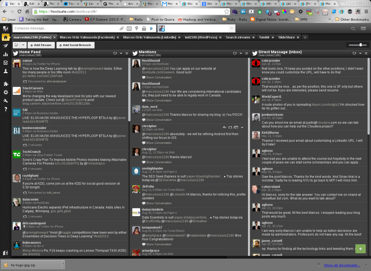 HootSuite's Dashboard